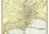 Naples Italy Google Maps 1895 Antique Naples Italy City Map Reproduction Print Map Of Etsy