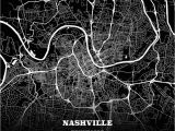 Nashville Tennessee Usa Map Black Map Poster Template Of Nashville Tennessee Usa Maps Vector