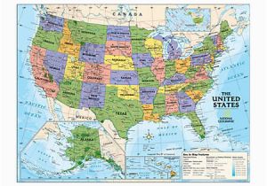 National Geographic Maps Canada National Geographic Maps Political Series Usa Map 51 X 40 Grades 4 12 Item 654132