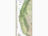 National Geographic Maps Canada Pacific Crest Trail Wall Map In Gift Box Wall Map 18 X 48 Inches