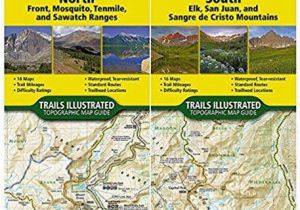 National Geographic Maps Colorado Colorado 14ers topographic Trail Map Guide Set National Geographic