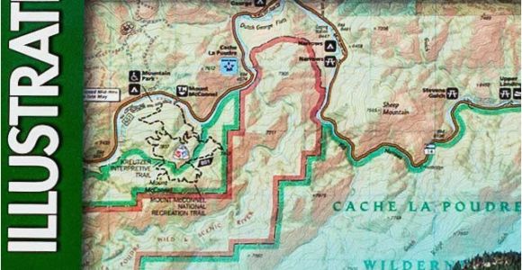 National Geographic Maps Colorado Trails Map Of Cache La Poudre Big Thomson Colorado 101