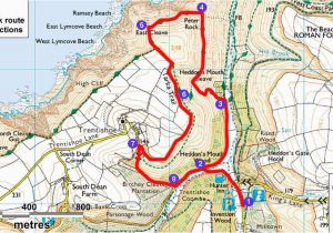 National Trust Map Of England Heddon Valley Coast Walk National Trust
