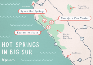 Natural Hot Springs California Map Big Sur Hot Springs top Natural Hot Tubs On the Coast