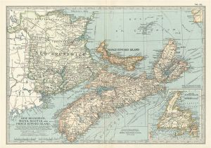 New Brunswick On Canada Map Canada New Brunswick Nova Scotia Prince Edward island 1897