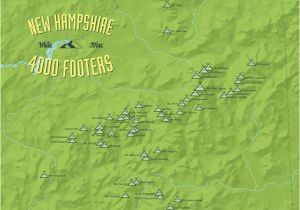 New England 4000 Footers Map Nh 4000 Footers Map Maps Directions
