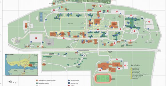 New England College Campus Map Campus Map A Connecticut College