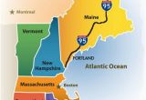 New England Driving Map Greater Portland Maine Cvb New England Map New England
