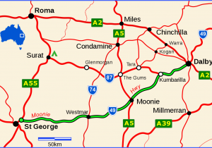 New England Highway Map Moonie Highway Wikipedia