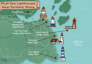 New England Lighthouses Map 5 Lighthouses to See Near Portland Maine
