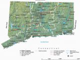 New England National Park Map Connecticut State Map and Travel Guide