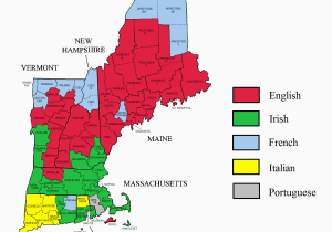 New England On Map Of Usa New England Ancestry by County 2000 United States