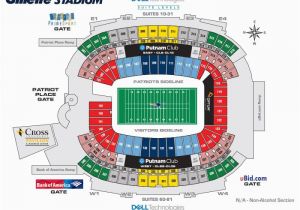 New England Patriots Stadium Map 64 Unmistakable Gillete Stadium Seating Chart