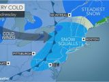 New England Snow Accumulation Map Disruptive Snow Precedes Midweek Arctic Blast Across