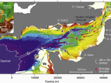 New England topographic Map Sea Bed Bathymetry Of the English Channel Continental Shelf