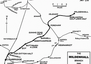 Newmarket England Map Disused Stations Mildenhall Branch History