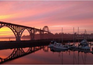 Newport oregon Map Newport Bridge at Sunset From Rogue Brewing Restaurant Picture Of