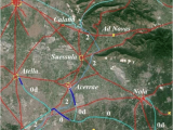 Nola Italy Map Overall View Of the Route Of the Carmignano Aqueduct It is Also