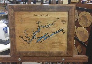 Norris Lake Map Tennessee Amazon Com norris Lake Tennessee Framed Wood Map Wall Hanging