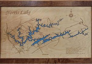 Norris Lake Map Tennessee Amazon Com norris Lake Tennessee Framed Wood Map Wall Hanging