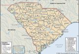 North and south Carolina Map with Cities and towns State and County Maps Of south Carolina