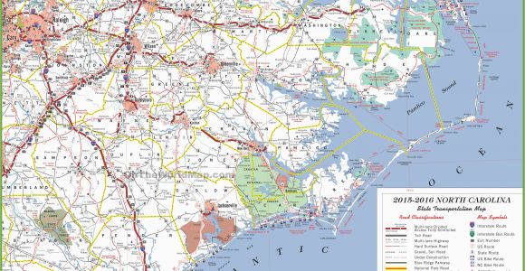 North Carolina Coastal Map with Cities north Carolina State Maps Usa Maps Of north Carolina Nc