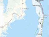 North Carolina Coastline Map Map Of the Outer Banks Including Hatteras and Ocracoke islands