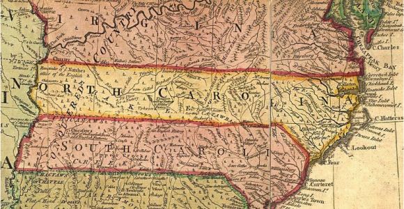 North Carolina Colonial Map Early Eastern Nc Indians north Carolina south Carolina Virginia