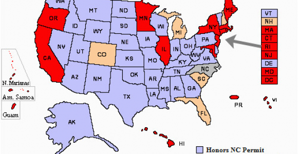 North Carolina Concealed Carry Reciprocity Map Nc Chp Reciprocity as Of 08 16 2015 north Carolina Gun Owners