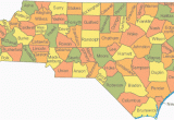 North Carolina Counties Map with Cities Map Of north Carolina