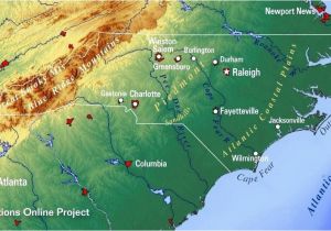 North Carolina Elevation Map north Carolina Mountains Map Unique north Counties In Elevation Map