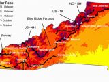 North Carolina Fall Foliage Map where when to See Peak Fall Foliage for Nc