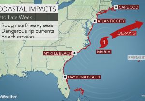 North Carolina Flood Maps Weather Map Of Us today Maria Brushes north Carolina with Gusty