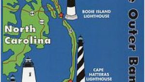North Carolina Lighthouses Map Outer Banks Lighthouses State Map Cape Hatteras north Carolina 5