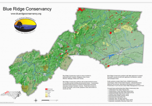 North Carolina Natural Resources Map Protected areas Blue Ridge Conservancy