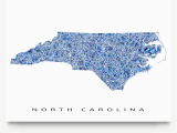 North Carolina On Map Of Usa north Carolina Map Print north Carolina State Art Nc Wall Decor
