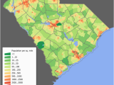 North Carolina Population Density Map south Carolina County Wise