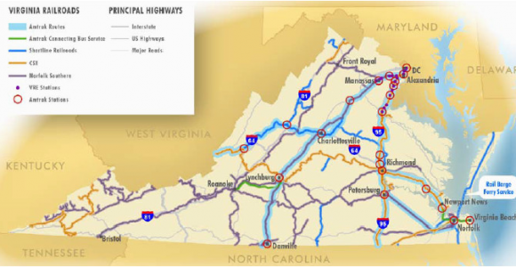 North Carolina Railroad Map Railroads Of Virginia