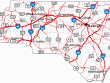 North Carolina Road Map with Counties Map Of north Carolina