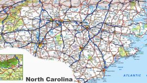 North Carolina Road Map with Counties north Carolina Road Map
