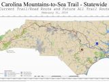 North Carolina Skiing Map Mountains to Sea Trail Mst Maplets