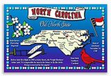 North Carolina State Fair Map Amazon Com north Carolina State Map Postcard Set Of 20 Identical