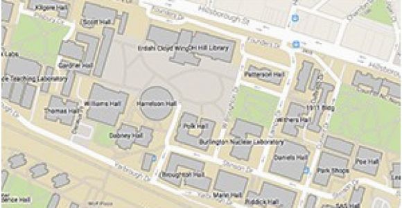 North Carolina State University Campus Map Nc State University