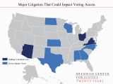 North Carolina Voting Map Election 2016 Restrictive Voting Laws by the Numbers Brennan