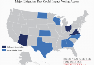 North Carolina Voting Map Election 2016 Restrictive Voting Laws by the Numbers Brennan