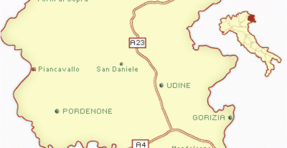 North East Italy Map Friuli Venezia Giulia Map and Guide northeastern Italy