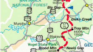 North Georgia Mountains Map Appalachian Trail Planner Website Includes Georgia north Carolina