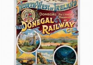 North West Ireland Map the Donegal Railway north West Of Ireland Art Print