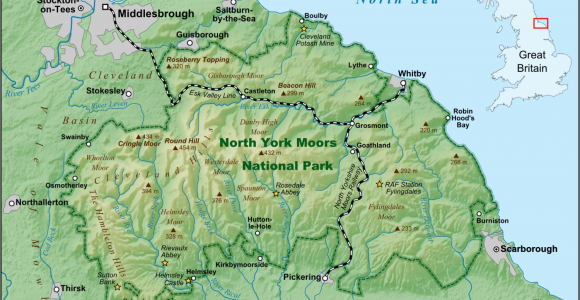 North Yorkshire England Map north York Moors Wikipedia