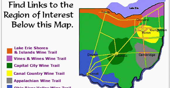 Northeast Ohio Wineries Map Ohio Wines and Wineries Courtesy Of the Ohio Wine Producers